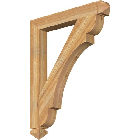 Ekena Millwork Olympic Arts & Crafts Rough Sawn Bracket, Western Red Cedar, 4"W x 32"D x 40"H BKT04X32X40OLY03RWR